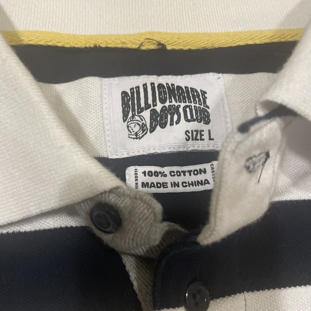 Billionaire Boys Club Mens Polo Striped Camo Sleeves Size Large - Picture 2 of 5